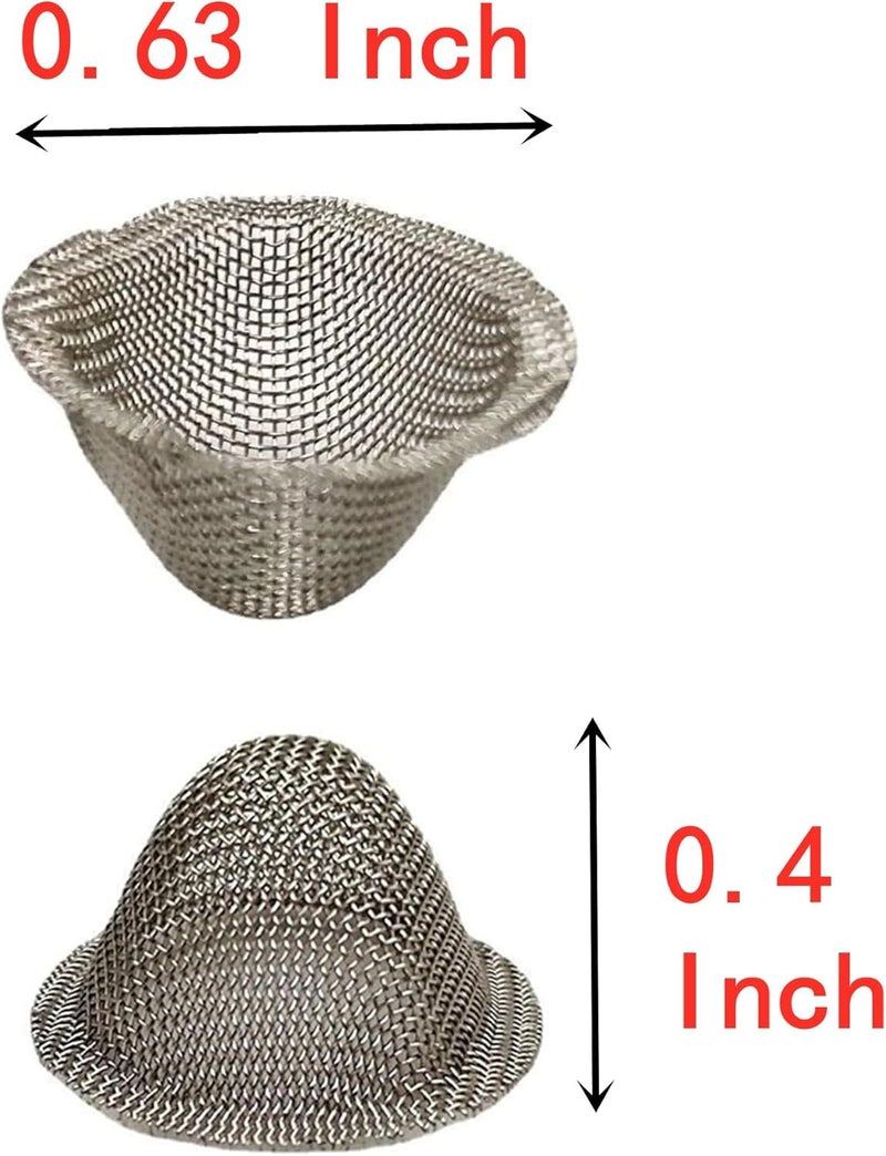 Ruilida Pipe Screens 70 Pcs 1/2 Inch-5/8 Inch Tapered Design Clean Screens 0.5 Inch-0.63 Inch 100% Stainless Steel Mesh with a Storage Box. - Image 3